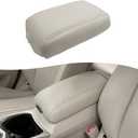 KBH Center Console Armrest Cover Replacement for Cadillac SRX 2010 2011 2012 2013 2014 2015 2016, Car Arm Rest Lid Upholstery, Vinyl Leather, Shale
