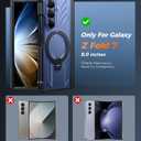FNTCASE for Samsung Galaxy Z-Fold-7 Case: [360 Spin Magnetic Ring Kickstand][Hinge Protection][Compatible for MagSafe] Heavy Duty Mil-Grade Protection Galaxy Z Fold7 Case with Stand Clear Black