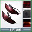 Motoforti Rear Bumper Reflector LED Fog Brake Tail Turn Signal Light Red Yellow for Hyundai Accent 2012-2017 Plastic Red Lens (Set of 2) Long-Lasting