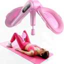 Thigh Trainer with Resistance Adjustment, Pelvic Floor Exercise Devices with LED Display, Inner Thigh Exerciser with Soft EVA Padding, Kegel Exerciser for Women (Pink)