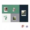 6 Pack Large Felt Bulletin Board, 15.7" Self-Adhesive Tiles, 4-Color, 15.7 x 15.7 x 0.31 in-6pcs