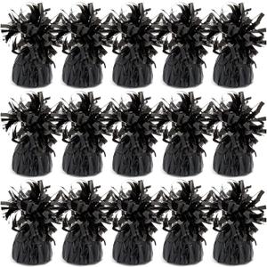 BLUE PANDA Black Balloon Weights - Pack of 15, 6 Oz, 4.5 In - Helium Balloon Weight Bulk for Table Centerpieces & Outdoor Events