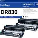 LinkDocs DR830 Drum Replacement (Drum only) for Brother DR830 DR-830 Drum Unit Used with Brother Printer HL-L2400D HL-L2405W HL-L2460DW DCP-L2640DW MFC-L2820DW HL-L2465DW HL-L2480DW, 2 Pack