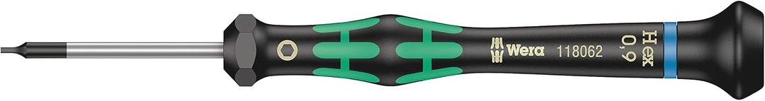 WERA 05118062001 2054 Screwdriver for Hexagon Socket Screws for Electronic Applications, 0.9 x 40 mm