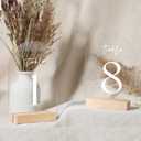 UNIQOOO 20 Pack 4" Birch Wood Stands for Wedding Acrylic Sign, Wood Table Number Holders for 1/8 Thick Acrylic Sheets | Wedding Display Stand, Card Holder, Great for Bar Menu, Retail Sign, Party and Events
