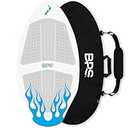 BPS New Zealand ‘Flame’ - High Performance Wooden Skimboard with Custom Traction Pads – with Optional Padded Carry Bag Made from Recycled Plastics – for Kids or Adults, Choose from 4 Colors