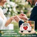 2 x Wedding Gifts for Couples 2025, First Christmas Married Ornament 2025 - Just Married Wooden Ornament - Mr and Mrs Bridal Shower Gifts for Bride Newlyweds, Wedding Gift for Christmas Decorations