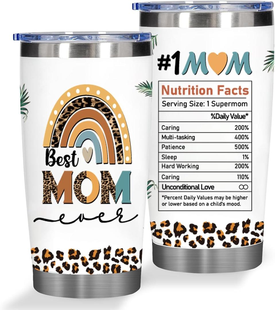 Great Mom Christmas Gifts for Women, Birthday Gifts for Mother from Daughter, Thanksgiving Presents Ideas for New Mom Mommy, Christmas Gifts with 20 Oz Insulated Tumbler