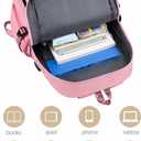 Anime Backpack for Girls, Kawaii Bookbag, Teen School Bag, Pink, Large