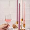 Viyffo 12 Inch Taper Candles Pink with a Purple Hue Set of 4 Unscented Smokeless Long Tall Tapered Candle for Candlesticks Sticks Wedding Advent Home Decor Dinner Christmas