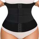YERKOAD Waist Trainer for Women Plus Size Corset Shapewear Tummy Control Waist Cincher Postpartum Belly Band Wrap (3X Plus, Black)