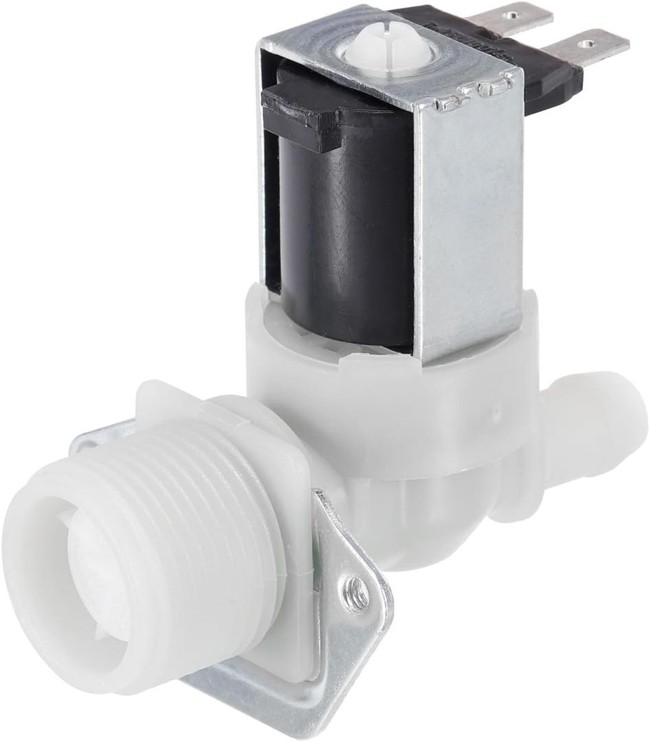 MECCANIXITY Water Inlet Valve Ice Maker Water Inlet Solenoid Valve for General Refrigerators 80mm Creamy White