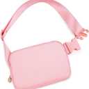 Cross Body Fanny Pack for Women,Fashion Waist Packs Crossbody Bags,Belt Bag with Adjustable Strap - Peach