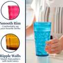 US Acrylic Splash [Set of 16] 18 ounce Plastic Stackable Water Tumblers in Jewel Tone Colors Value Set of Drinking Cups, Reusable, BPA-free, Made in the USA, Top-rack Dishwasher Safe