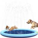 Splash Pad for Dogs Kids, Non-Slip Pet Thickened Durable Sprinkler Wading Pools, Splash Play Mat Outdoor Game Water Toys for Baby Girls Boys Children Pets