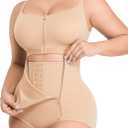 SHAPELLX Shapewear Bodysuit for Women Tummy Control Body Suit Beige Compression Waist Shaper(Beige, X-Large)