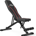 FLYBIRD Adjustable Bench,Utility Weight Bench for Full Body Workout- Multi-Purpose Foldable Incline Bench (Black)