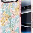 for iPhone Air Case Cute - Durable Shockproof 6.6 ft Drop Impact Phone Case - Funny Blue Spring Design (6.5") Glitter Pink
