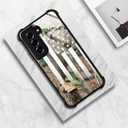 CARLOCA Compatible with Samsung Galaxy S22 Case,Camo Forest American Flag Samsung Galaxy S22 Cases Graphic Design Shockproof Anti-Scratch Drop Protection Case for Samsung Galaxy S22