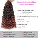Pre Looped Gogo Curl Crochet Hair for Black Women 24 Inch 8 Packs, Curly Crochet Hair, Deep Wave Braiding Hair, Water Wave Synthetic Crochet Braids Hair Extensions (1B/350)
