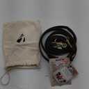 Multi Function 8ft Genuine Leather Dog Leash, Hands Free Training for Small, Medium and Large Dogs (Dark Brown, 8 Ft)