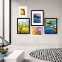 SESEAT Picture Frames 16x20, Black Poster Frame for Wall, Dispaly Pictures 11x14 with Mat or 16x20 without Mat, Pack of 4
