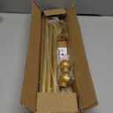 Curtain Rods for windows 32-62 inch, 5/8 inch Decorative Gold Splicing Heavy Duty Metal Curtain Rod set with Brackets