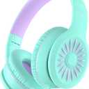 ELECDER i45 Headphones Wired, On-Ear Kids Headphones with 1.5M No-Tangle Cord, Foldable Portable Stereo 3.5mm Headset for School Kids Teens, Smartphones Tablet Computer Laptop, Airplane Travel, Green