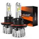 SEALIGHT H13 9008 Fog Bulbs, 36000LM Bright, 9008 Powersport Bulbs with Dual Beam, 6500K, Xenon White H13 Fog Light,1:1 Size H13 Stock Bulb, Plug and Play, Driving Fog Spot Light, Pack of 2