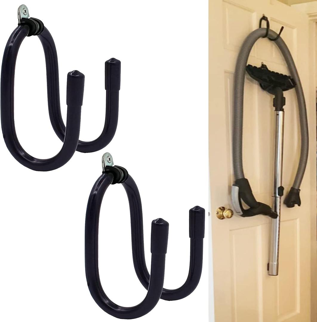 Pmsanzay 2 Pack Vacuum Cleaner Hose Holder Vacuum Head Holder Hanger Wall Mount Vacuum Cleaner Stand Storage Rack for Canister Vacuum Cleaner Shop Garage Vacuum Cleaner - W Style