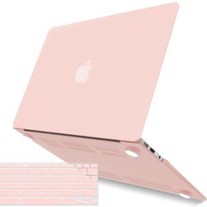 IBENZER Compatible with MacBook Air 11 Inch Case Model A1370 A1465, Soft Touch Plastic Hard Shell Case Bundle with Keyboard Cover for Mac Air 11, Sakura Pink, A11SKPK+1