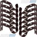 Frienda 12 Pcs Curtain Rod Brackets Adjustable Holder Wall for 1 Inch Diameter Curtain Rod General Bracket Hooks with Screws (Antique Bronze)