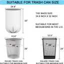 15 Gallon Trash Bags - 22 Micron Strong Tall Kitchen Office Garbage Bags, Fit Up 15 Gallon, 75 Count
