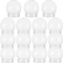 BESTOYARD15 Pack2.8inch in height and2.4inch in diameter Snow Globes DIY Snow Globes Clear Plastic Water Globe with Screw Off Cap Water Globe Jar for DIYCraftsChristmas Home Decoration Snow Globe Kit.