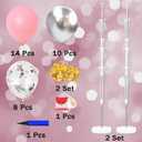 Cicicooie Balloon Stand for Floor with Lights 2 Set Centerpieces Balloon Holder Decoration for Pink Party Decoration Wedding Birthday Women Bachelorette Party
