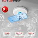 Wireless Interlinked Smoke and Carbon Monoxide Detector Alarm,10-Year Sealed Battery, 85dB CO Alarm with Digital LCD Display, Fade-Resistant Housing,for Bedroom, Living Room and Basemen