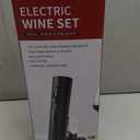 CIRCLE JOY Rechargeable Opener Electric Bottle Opener 7-in-1 Gift Set with Electric Vacuum Pump, Charging Station, Foil Cutter, Aerator Pourer and 2 Stoppers