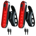 1 pack USB Rechargeable LED Bike Tail Light Bicycle Rear Cycling Night Essential Reflector Seat Back Safety Lamp Waterproof Bright Warning Flash MTB Light for Men Women Kids