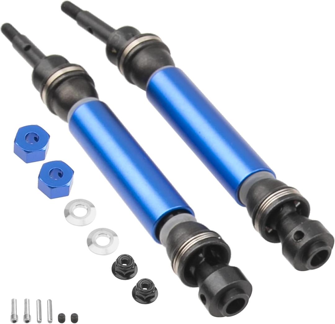 2Pcs ShareGoo Rear CVD Steel Drive Shaft Transmission Axle Compatible with Horizon Ecx 1/10 2WD Ruckus Axe Brutus Circuit Crush K&N Torment 1/10 RC Car (Dark Blue)