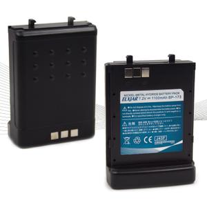 elxjar (2-Pack) 7.2V 1100mAh BP-173 Ni-MH Battery Replacement for Icom IC-T7H, IC-T22A, IC-W32A, IC-W31, BP-180 Two-Way Radios