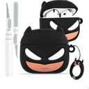 Toyuma for AirPods 4 Case Cute Kawaii Cartoon - Funny 3D Soft Silicone Case Cover with Keychain & Cleaner Kit for Women Girls Teens Character Fun Fashion Design Protective Case for Airpods 4,Bianfu