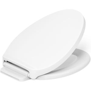 KOHLER K-28004-0 Drift ReadyLatch Quiet Close Elongated Toilet Seat, White, Grip-Tight Installation, Slam Prevention
