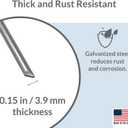 Pinnacle Mercantile 60 Pack Tent Stakes Metal Garden Edging Fence Hooks Pegs Christmas Decoration Stakes Made USA 9 inches Long