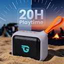 IP67 Waterproof Bluetooth Speaker with 100dB Loud Deep Bass - 20H Playtime Floating Shower Speaker, Integrated Clip-on Strap, Portable Mini Wireless Speaker for Hiking, Beach, Kayak, Golf