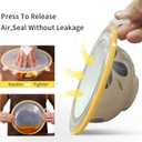 Silicone Lids - 3-Pack Heat-Resistant Splash-Proof Clear Lids, Reusable Silicone Suction Cups for Bowls, Cups, Skillets, Plates, and Pots; Suitable for Stovetops, Ovens, and Refrigerators