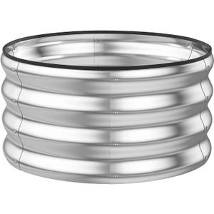 GreatBuddy 221ft Galvanized Raised Garden Beds Outdoor, Metal Planter Boxes Outdoor for Vegetables, Fruits, Flower, Herb, Anti-Rust& Weather-Resistant, Silver