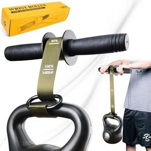 VAIIO Forearm Strengthener and Wrist Roller with Quick Locking Mechanism - Durable PVC Anti-Slip Grip Handles - Perfect for Men and Women - Ideal for Hand, Wrist, and Forearm Strength Training (Green)