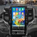 Car Radio Stereo for Dodge Ram 1500 2500 3500 2019 2020 2021 2022 2023 2024, 13.6 inch Touchscreen Wireless CarPlay Android Auto Headunit Upgraded with 8Core 8+128G Bluetooth GPS Navi DSP WiFi 4G SWC