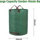 Reusable Yard Waste Bags, 3 Pack 72 Gallon Lawn Leaf Bags with Reinforced Carry Handles Heavy Duty Garden Waste Bags Camping Yard Recycling Trash Bags for Debris Leaves Grass (3-Pack 72 Gallon)