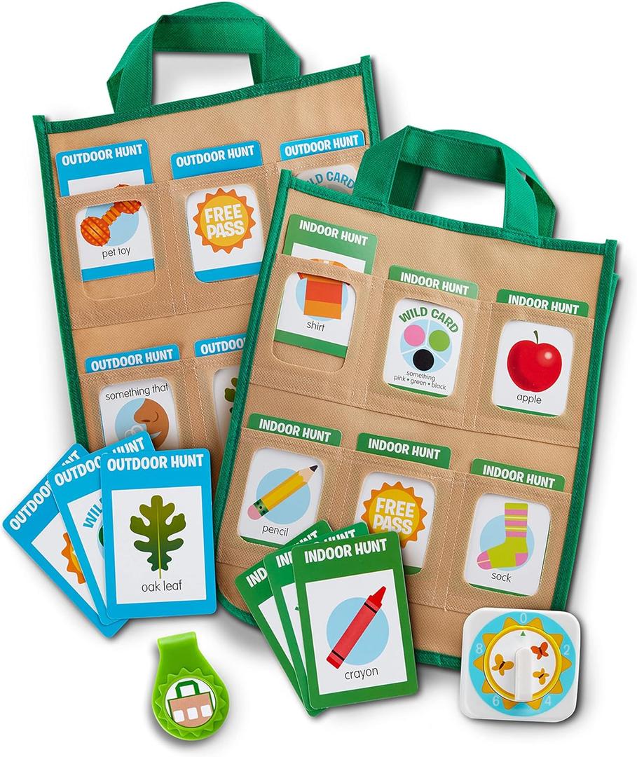 Melissa & Doug Lets Explore Indoor/Outdoor Scavenger Hunt Play Set  80 Double-Sided Cards (kids)